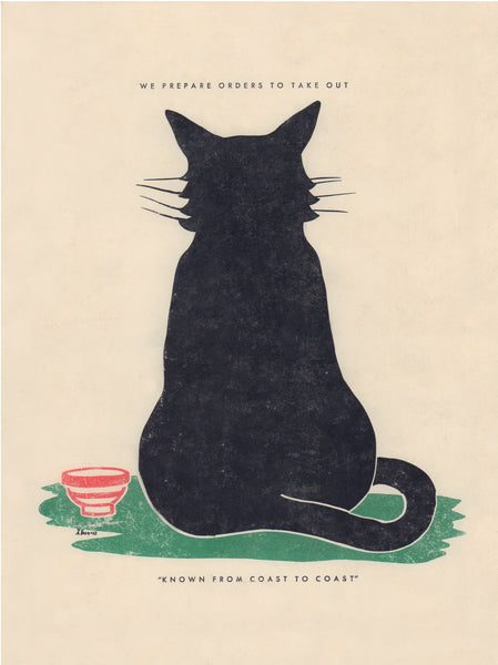 Frenchy's Black Cat, San Antonio Texas 1940s/1950s Rear Print