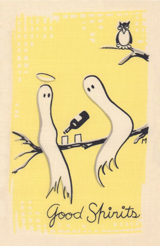 Good Spirits, Cocktail Story 1950s Napkin Print