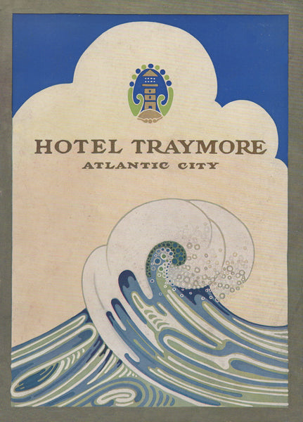 Hotel Traymore, Atlantic City 1920s Menu Art