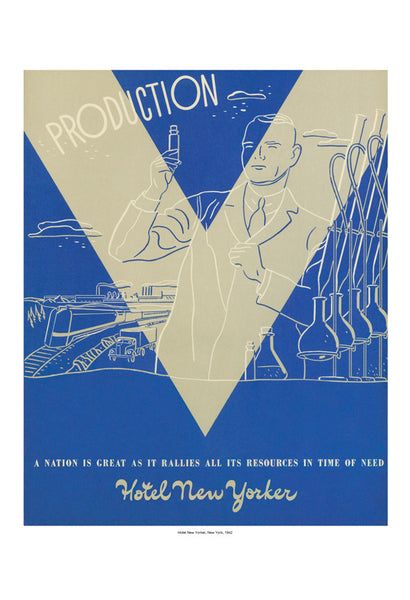 Hotel New Yorker "Production", New York, 1942 Menu