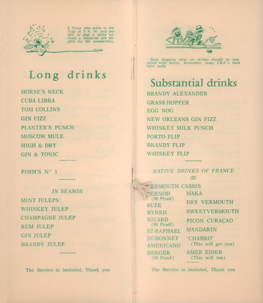 International Bar Fly, Playboy Club Thatched Barn Elstree England 1960s