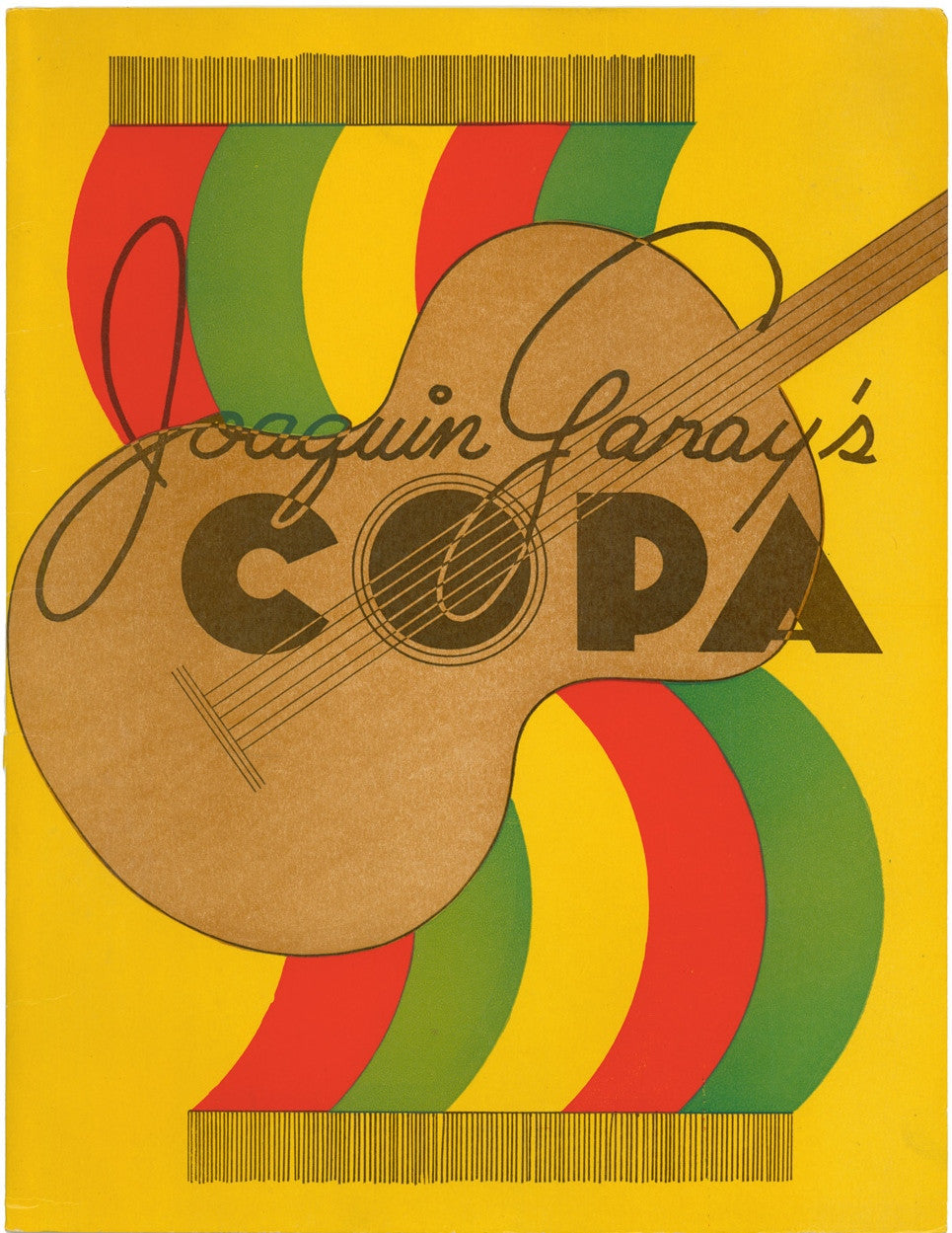 Joaquin Garay's Copa, San Francisco, 1950s Menu Art