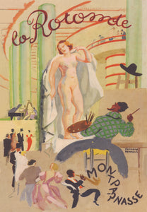 La Rotonde, Paris 1927 Menu Art