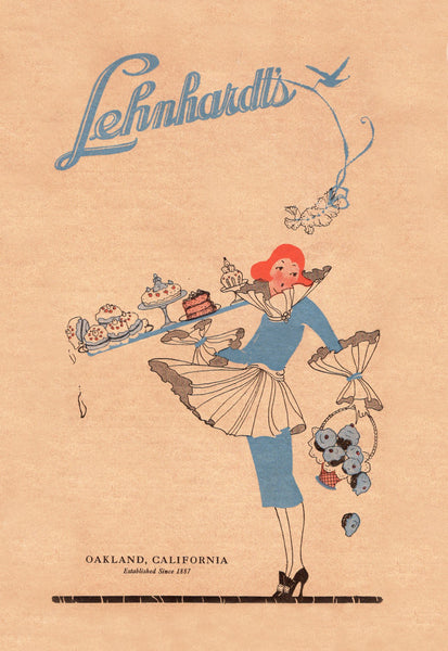 Lenhardt's, Oakland 1920 Menu Art