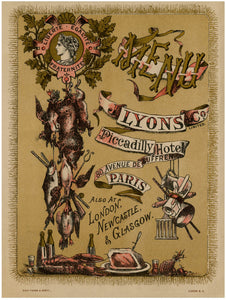 J. Lyons & Co, Piccadilly Hotel, Paris 1889