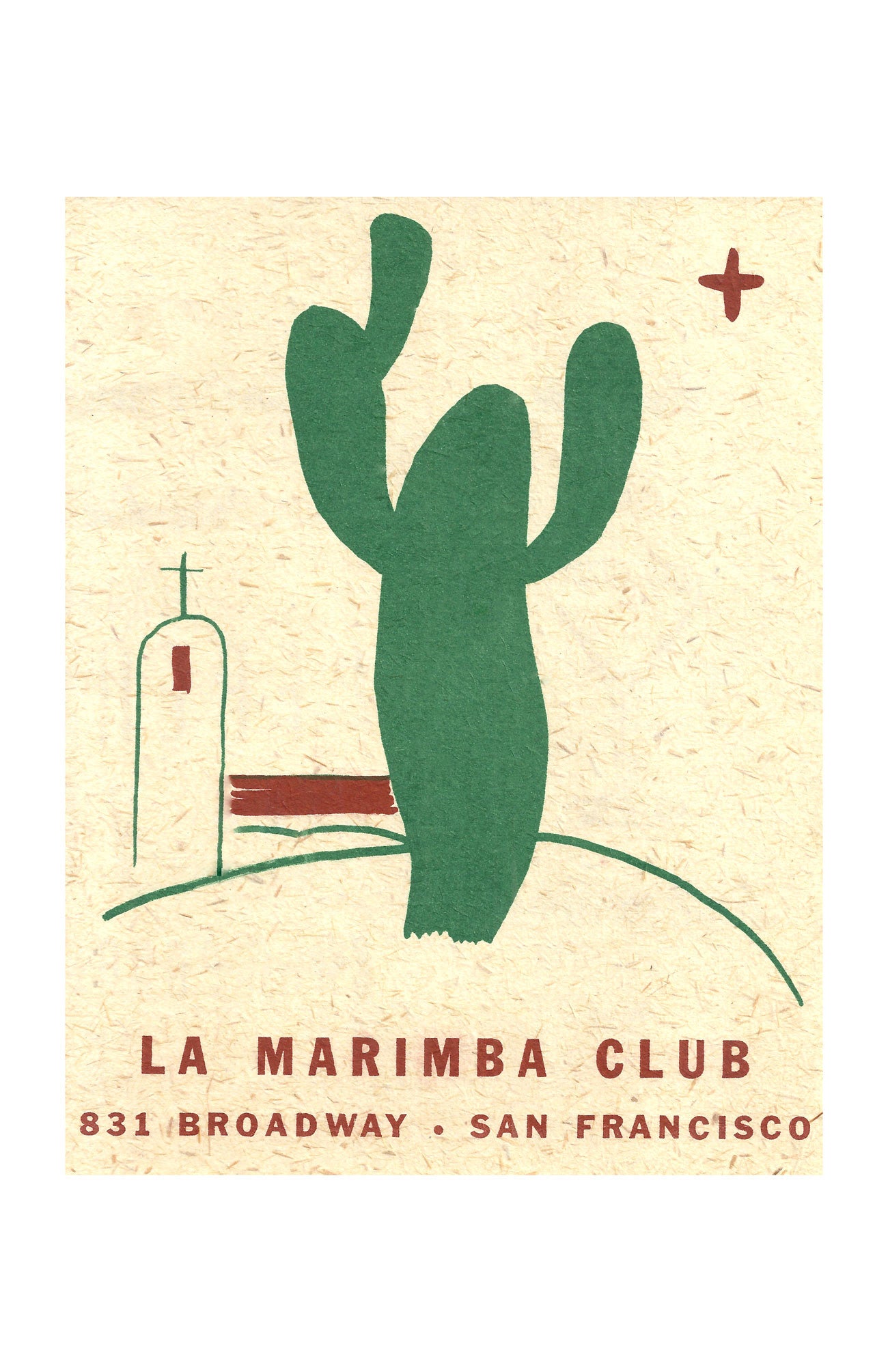 La Marimba Club, San Francisco 1930s menu art