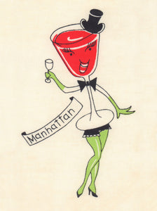 Manhattan 1930s Cocktail Napkin