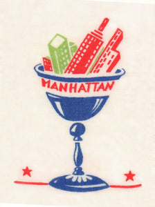 Manhattan Cocktail Napkin 1940s