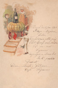 Le Melon Express, France 1901 Menu Art