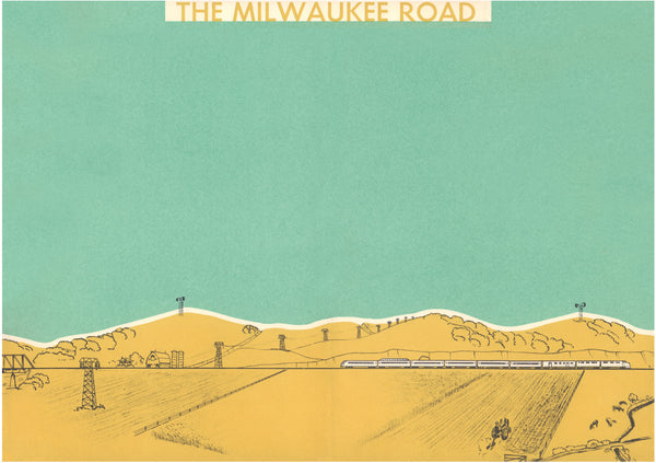 Milwaukee Road Rail Service Double Cover, 1965 | Vintage Menu Art - cover