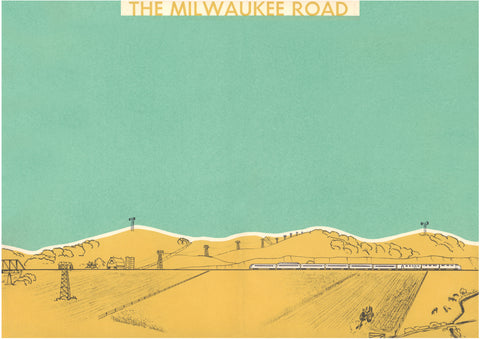 Milwaukee Road Rail Service Double Cover, 1965 | Vintage Menu Art - cover