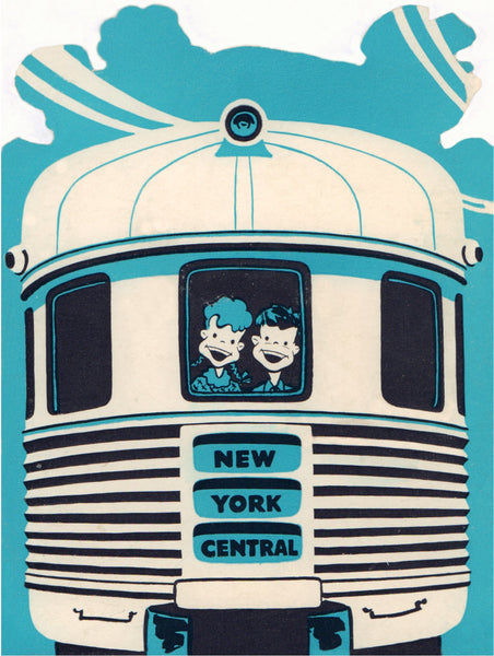 New York Central System, Children's Menu, 1950s Menu Art