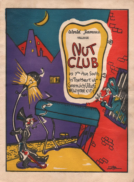 Nut Club, New York 1943 Menu Art