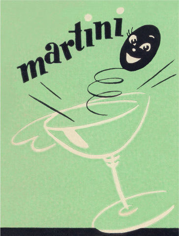 Martini Olive Detail from Mark Twain Hotel, Hannibal MO, 1950s