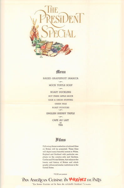 Pan American Europe Occidentale 1960s Jacques Liozu Map | Vintage Menu Art - food menu