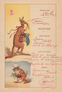 Le Paquebot L'Atlantique, Auguste Vimar, 1903 | Vintage Menu Art - cover menu