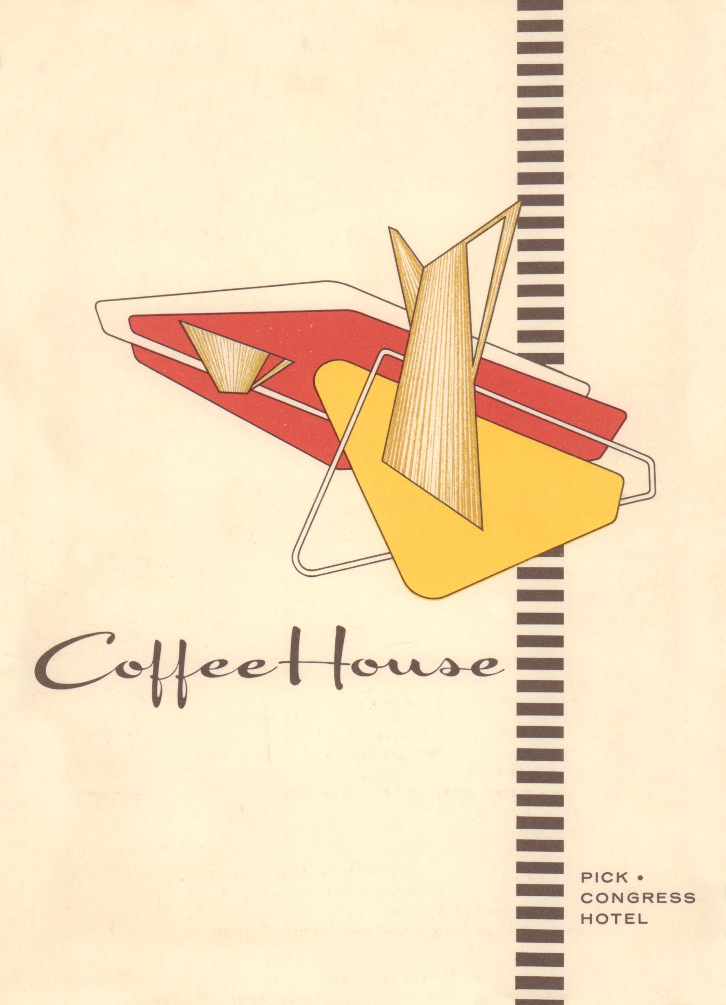 Coffee House, Pick - Congress Hotel, Chicago 1961 Menu Art