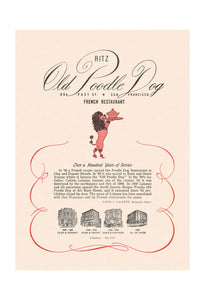 Ritz Old Poodle Dog, San Francisco 1950s
