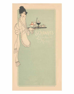 Schrafft's New York 1925s Menu Art