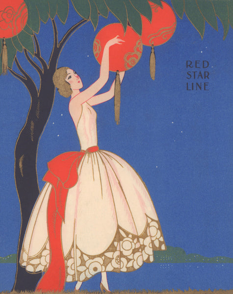 Red Star Line, S.S. Pennland 1931 | Vintage Menu Art - cover