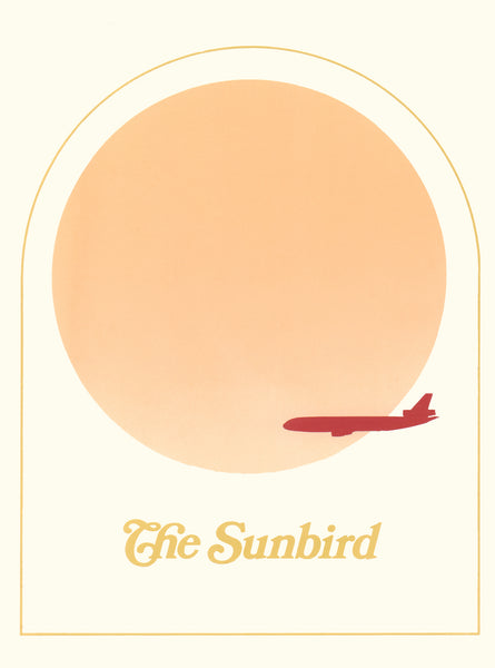 The Sunbird, United Airlines 1980s MENU ART