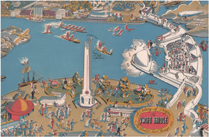The Swift Bridge, The World's Fair Chicago 1934 Menu Art