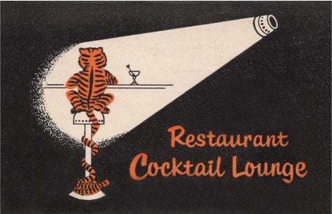 Tale O' The Tiger Match Cover 2, Fort Lauderdale 1960s | Vintage Menu Art - cpver