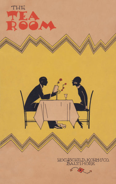 The Tea Room, Hochschild, Kohn & Co, Baltimore 1926 Menu Art