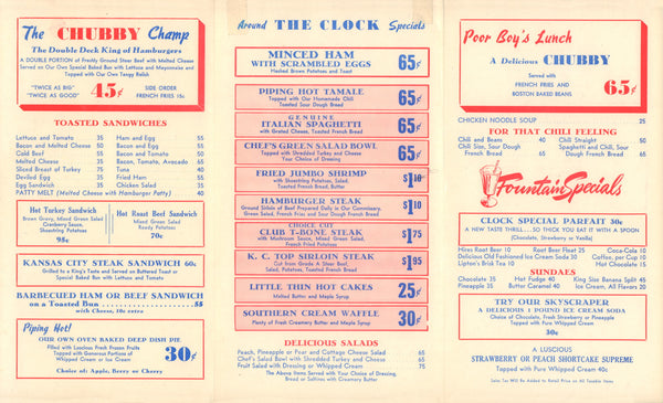 The Clock, Home of Chubby, the Champ, California 1953