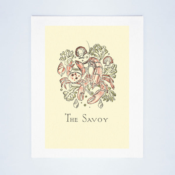 The Savoy, London June 1975 Vintage Menu Art