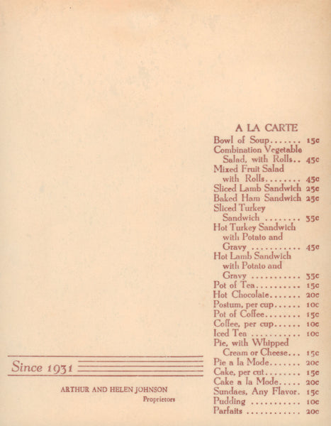 Tick Tock, Hollywood 1931 Map menu