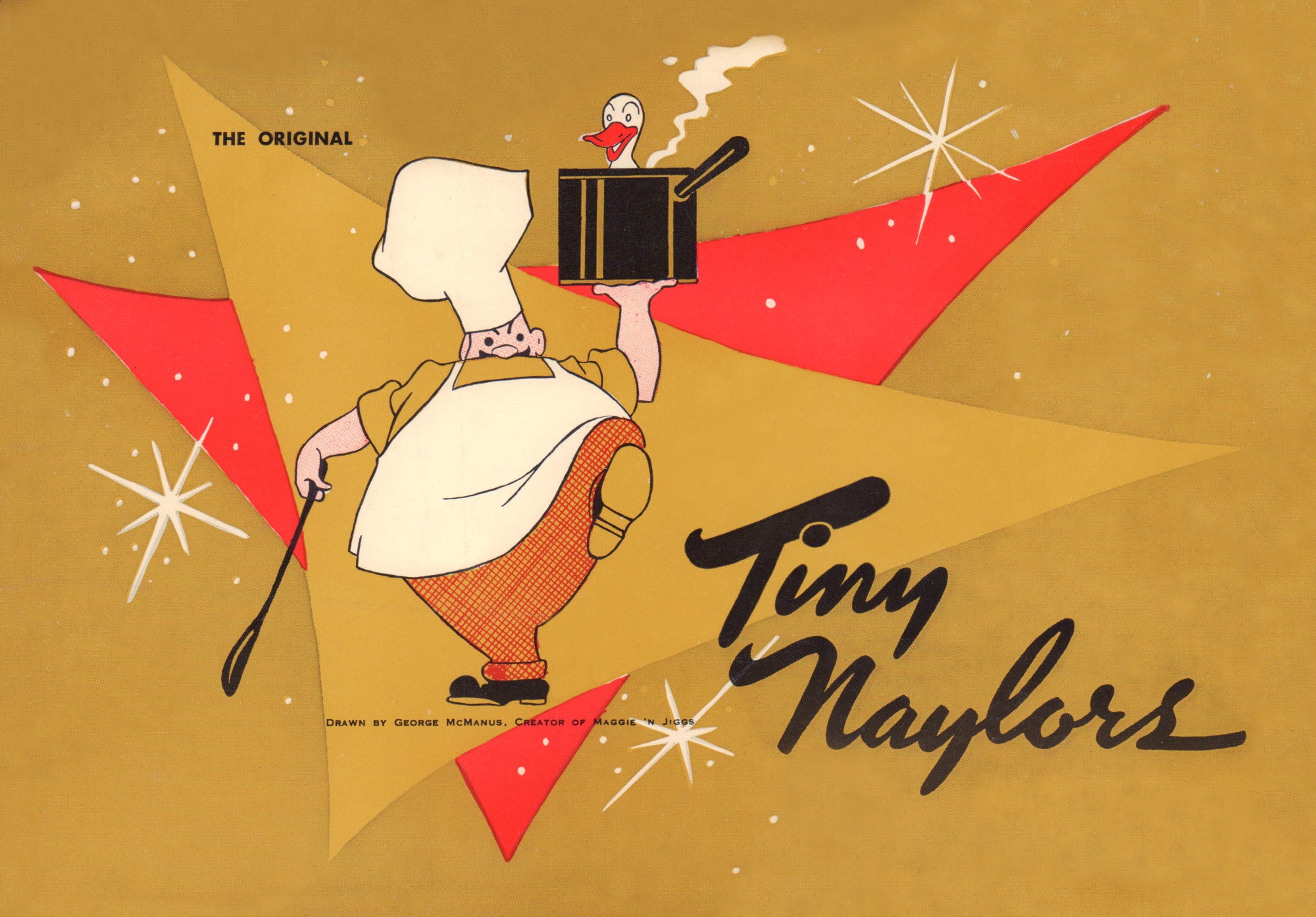 Tiny Naylors, Los Angeles 1963 Menu Art