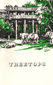 Treetops Hotel, Kenya 1960s vintage menu art