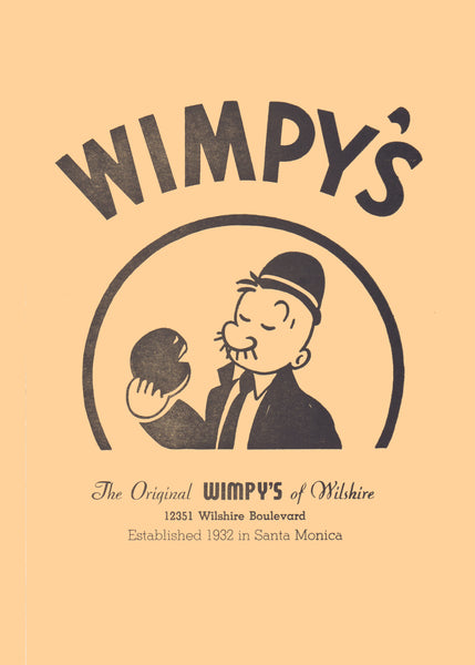 Wimpy's, Los Angeles 1940s - Vintage Menu Art – cover