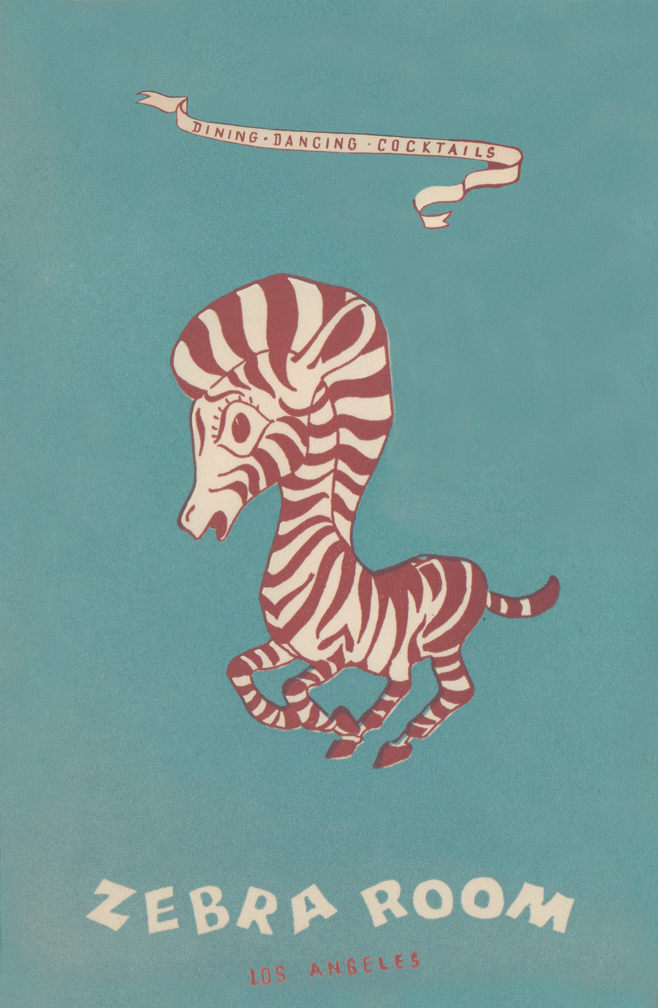 Zebra Room, Los Angeles 1947 | Vintage Menu Art - cover