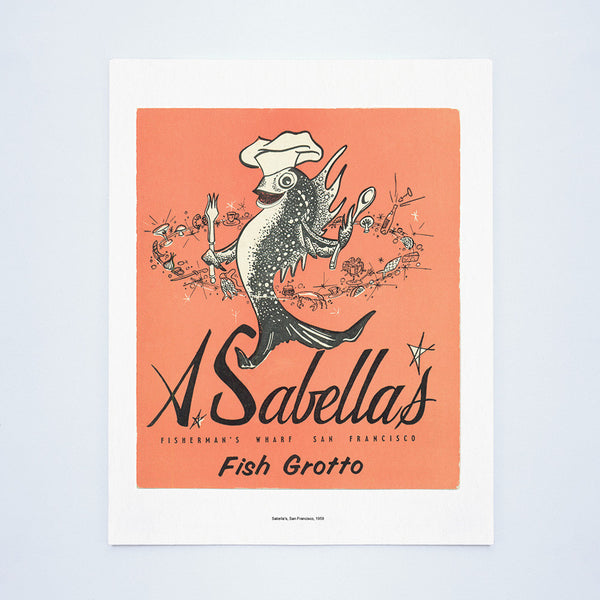 A. Sabella's, San Francisco, 1959 Vintage Menu