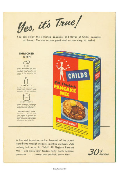Jill Flapjack Childs New York 1951 Pancakes 