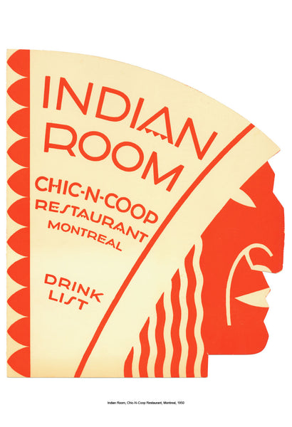 Indian Room, Chic-N-Coop Restaurant, Montreal, 1950