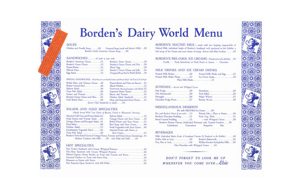 New York World's Fair 'Borden's Dairy World', 1939